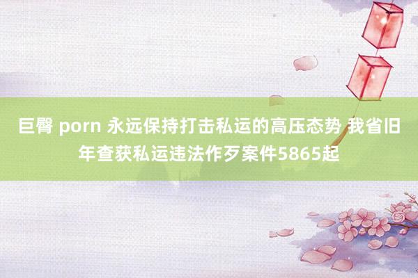 巨臀 porn 永远保持打击私运的高压态势 我省旧年查获私运违法作歹案件5865起
