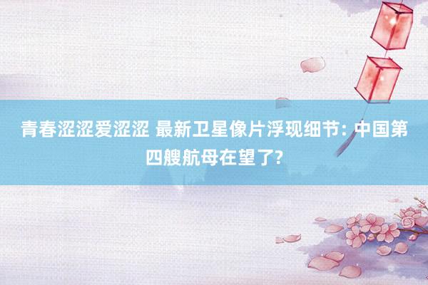 青春涩涩爱涩涩 最新卫星像片浮现细节: 中国第四艘航母在望了?